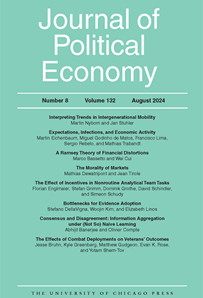 Journal of Political Economy, Volume 132, Number 8, August 2024