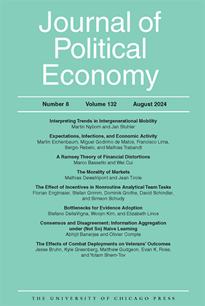 Journal of Political Economy, Volume 132, Number 8, August 2024