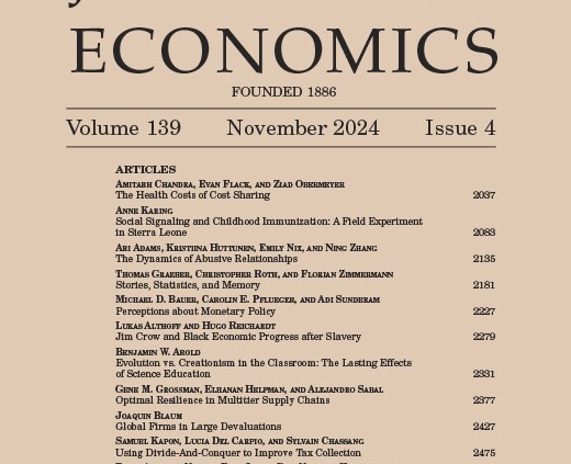 The Quarterly Journal of Economics, Volume 139, Issue 4, November 2024